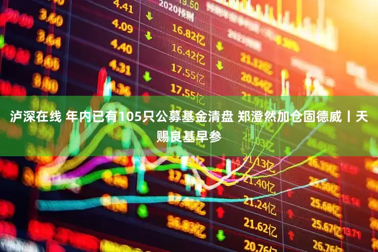 泸深在线 年内已有105只公募基金清盘 郑澄然加仓固德威丨天赐良基早参